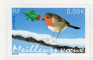 Détails Sur France 2003 Timbre Autoadhésif 3622 37 Oiseau Rouge Gorge Neuf