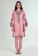NWT SANA SAFINAZ 1PC Size S, M, Formal Raw Silk Embroidered Kurti Pakistani