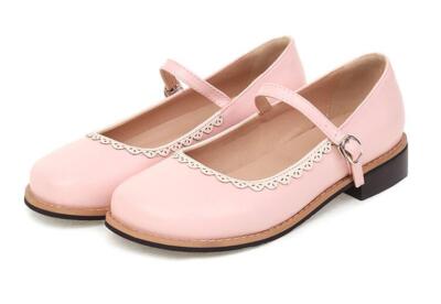 Women's Mary  Buckle Strap Comfort  Round Toe Flats Shoes Oversize Fashion