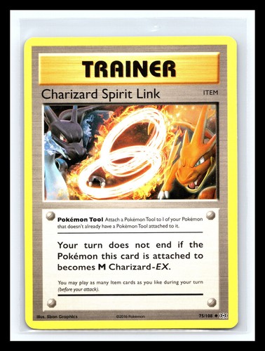 🔥 Charizard Spirit Link 75/108 Evolutions Regular 2016 XY Pokemon