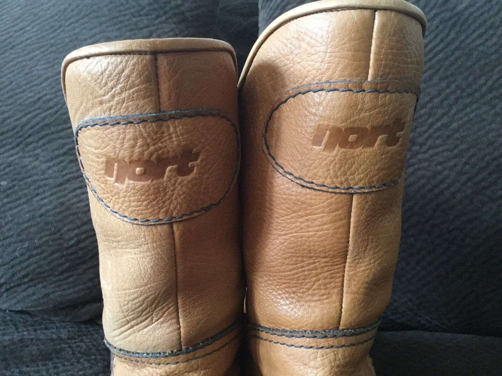 VINTAGE SHOES MEN’S BOOTS STONEFLY MONTEBELLUNA NOVASPORT PALONS SZ43 YELLOW image 6