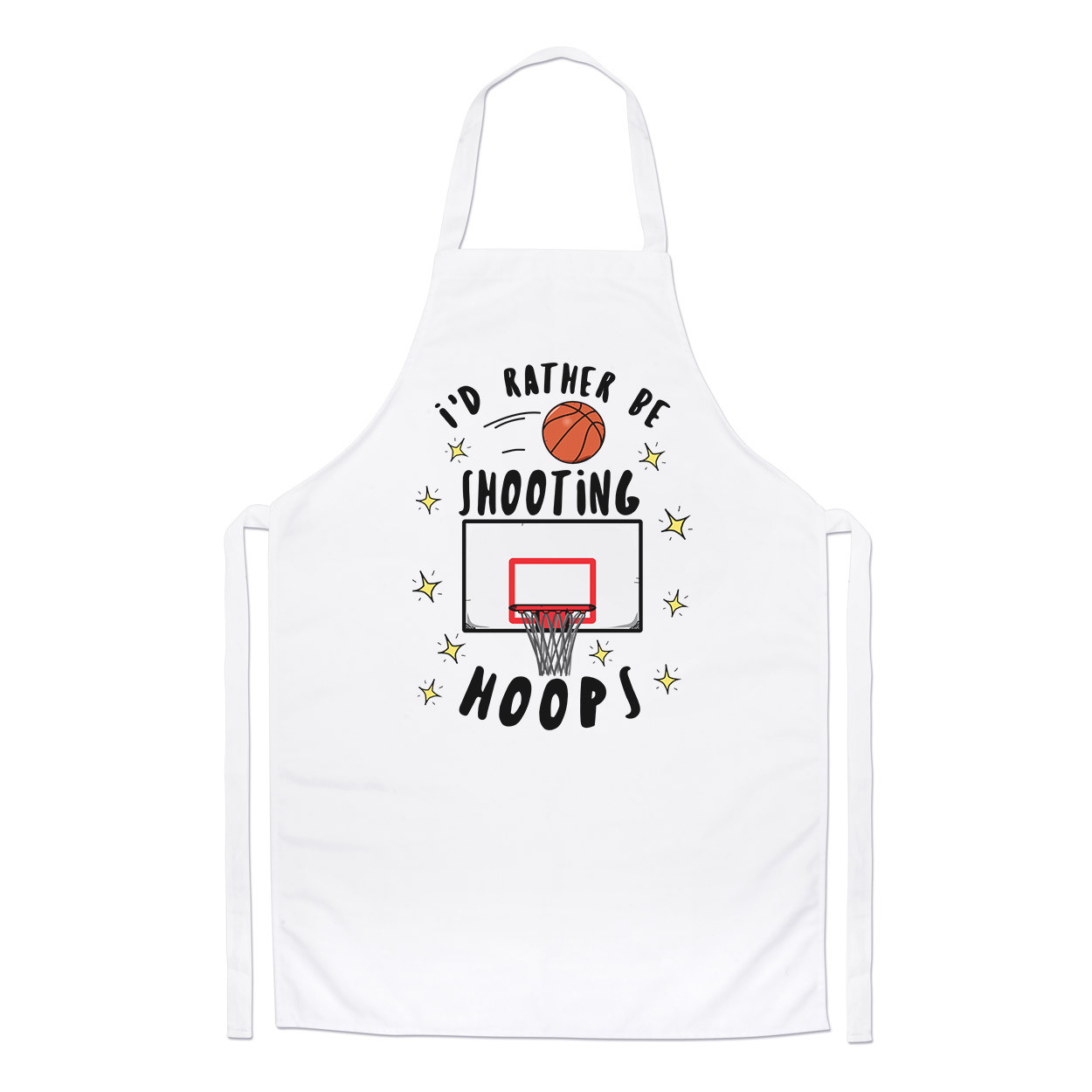 I'd Rather Be Shooting Hoops Chefs Apron - Funny Basketball Cooking