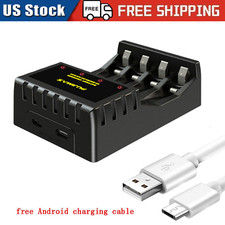 Intelligent Battery Charger 4 Slot For AA AAA NI-CD NI-MH Rechargeable Batteries