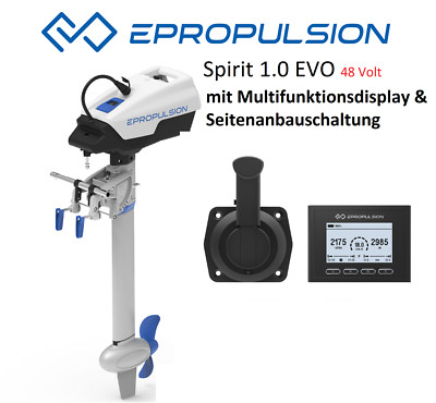 ePropulsion Spirit 1.0 EVO S/L mit Fernlenkung Remote Bootsmotor Elektro NEU