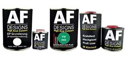 FÜR VW D6E Salsa Green 3.7L Autolack SET 2K Epoxid Grundierung Klarlack