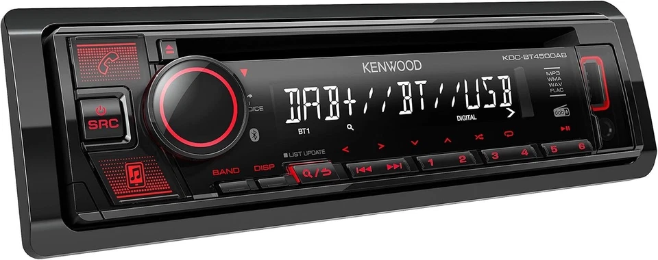 KENWOOD KDC-BT450DAB Radio De Coche DAB+ CD Bluetooth Antena Incluida - Imagen 2 de 4