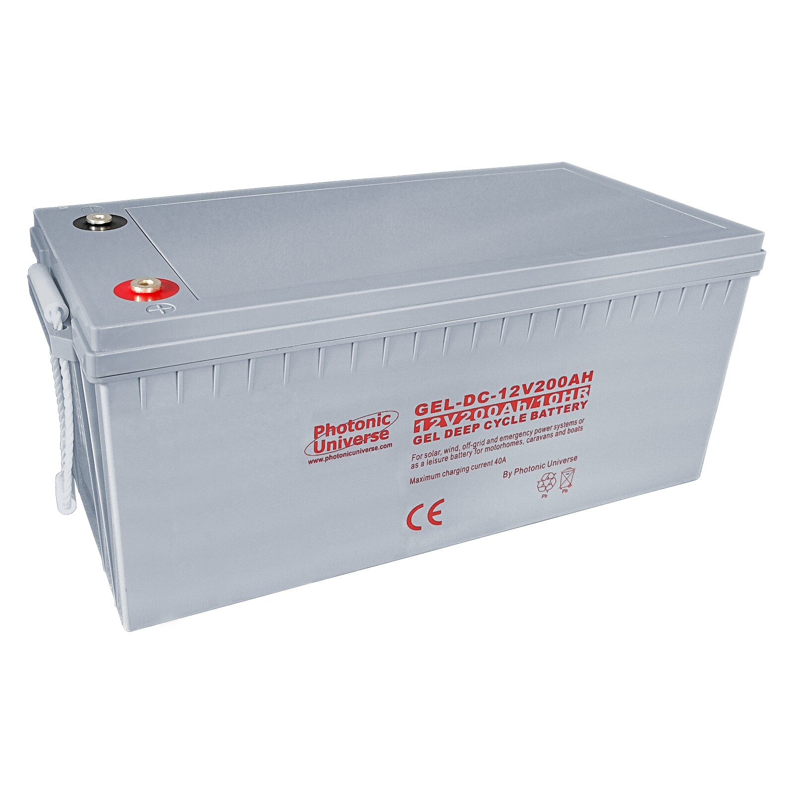 200Ah 12V Gel Deep Cycle Battery for Motorhome, Caravan, Boat, Leisure, Off-grid