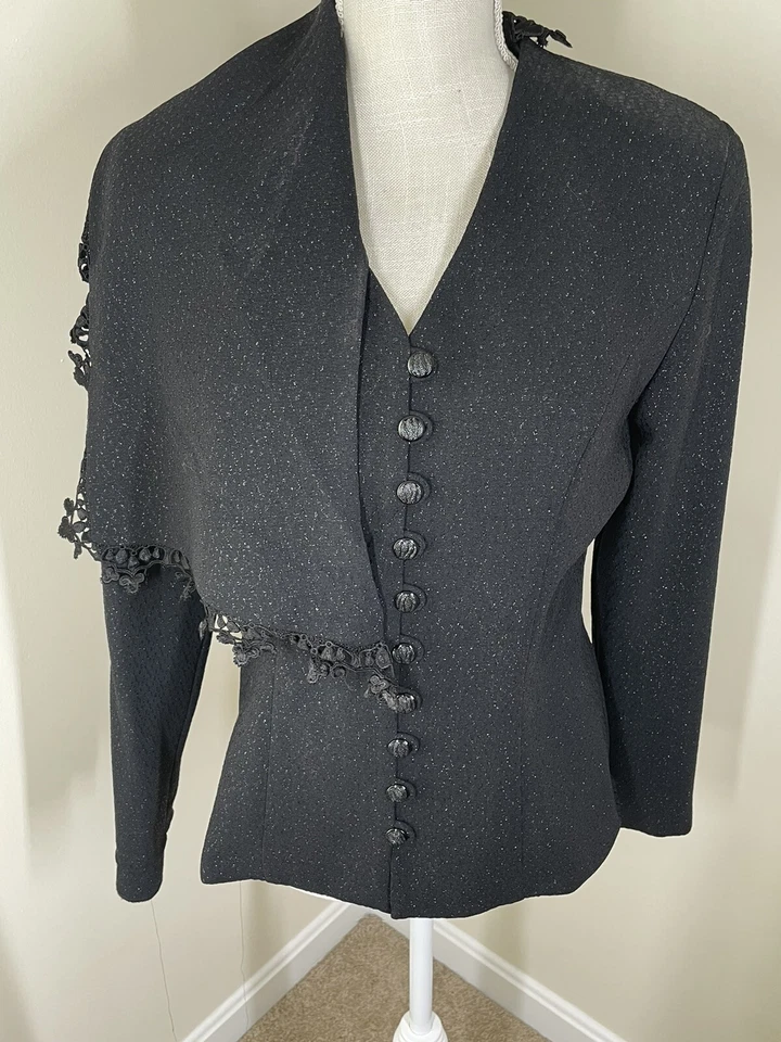 CHAQUETA BLAZER JOSEPH RIBKOFF NEGRA TALLA 8 Foto 4 de 4