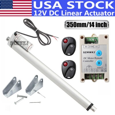 14'' 330lbs Linear Actuator 12V DC Motor & Remote for Electric Medical Industrial