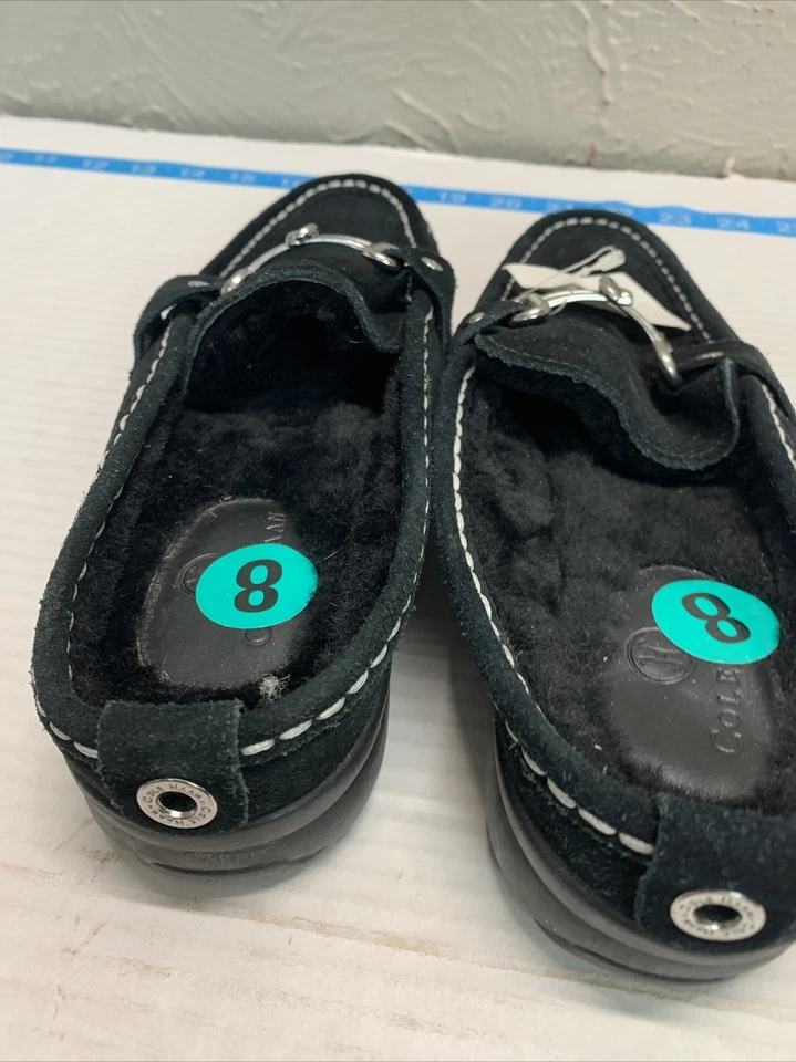 MOCASÍN DESLIZADORES COLE HAAN DE GAMUZA NEGRA PARA MUJER TALLA 8 B 161 D20689 F 8 Foto 4 de 4
