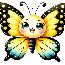 Wall decal sticker butterfly wall sticker 18 x 18 cm large
