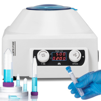 Centrifuge Machine LCD Display Digital Desktop Electric Centrifuges, with Time &