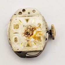 Vintage Elgin Wristwatch Movement PARTS/REPAIR 19j Made in USA