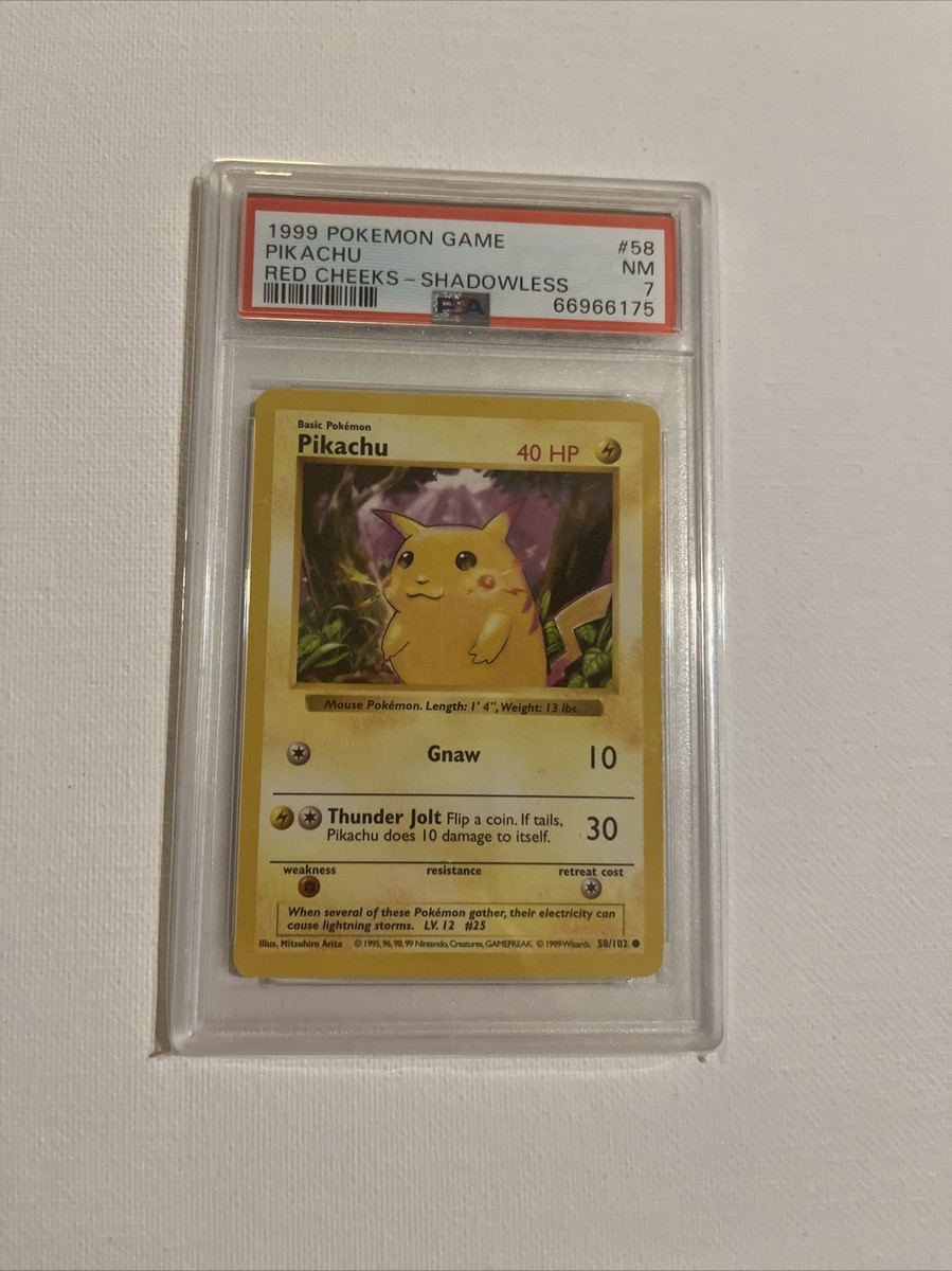 Pokémon Card 💛 GRADED 💛 PIKACHU 💛ERROR CARD 💛 RED CHEEKS