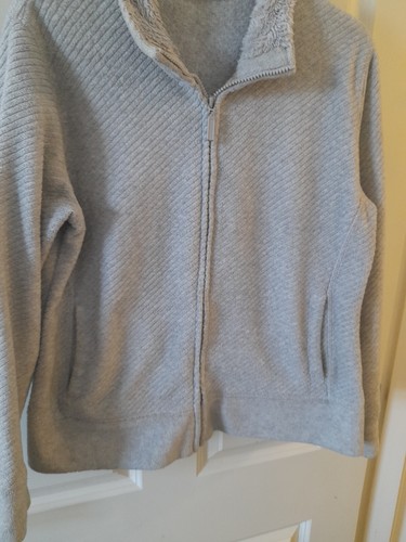 🌈👾 Marks And Spencer Size 14 Grey Fleece Jacket 🌈👾