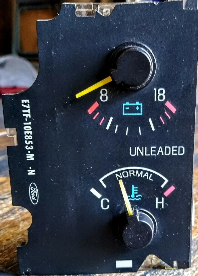 Amplificador de carga de voltaje e medidores de temperatura del agua 87-91 Ford Truck F150 F250 F350 Foto 3 de 4