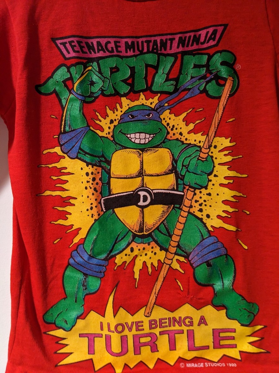 Vintage 1990 Teenage Mutant Ninja Turtles Kids 8 Months Red Long