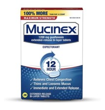 Mucinex 1200mg 12 Hour Maximum Strength Expectorant, 28ct