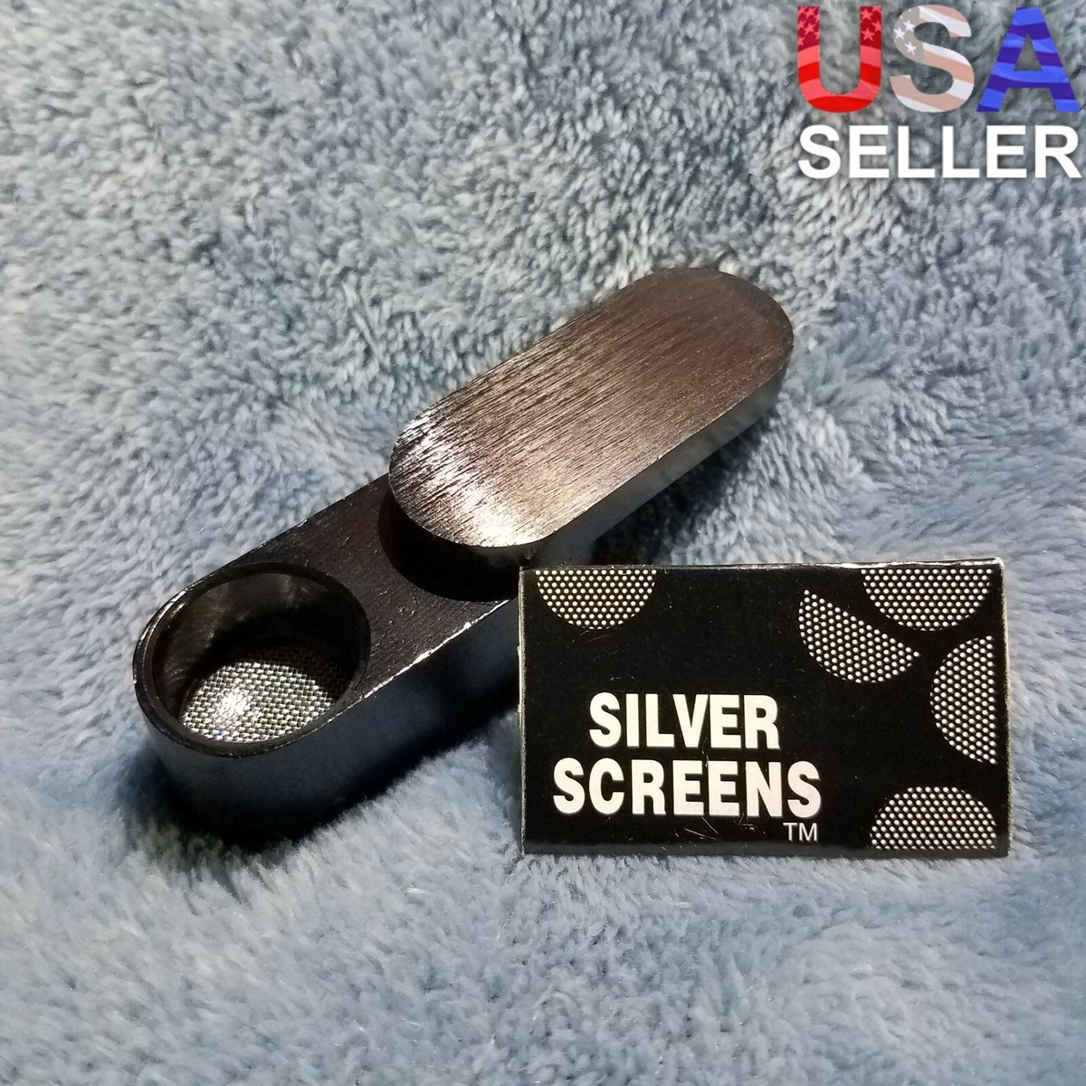 NEW Small Black Foldable Smoking Pipe Tobacco Herb Portable Metal Pocket  Size