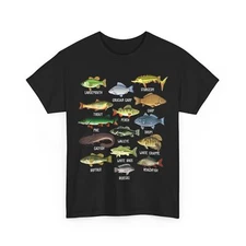 Fishing Types Of Freshwater Fishing Lovers Fisherman T-Shirt