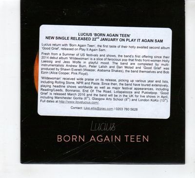 (HD932) Lucious, Born Again Teen - 2016 DJ CD