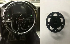 Black Sport Racing Spoke Performance STEERING WHEEL w/Quick Release Hub 5 Bolt