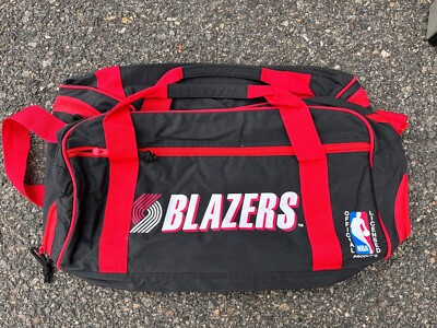 Vintage Duffle Bag BLAZERS LOGO Black/Red GYM Bag NBA Official Licensed NEW