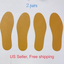 2 pairs Synthetic Leather INSOLE Shoe Insert Pads Comfort Cushioning UNISEX S012
