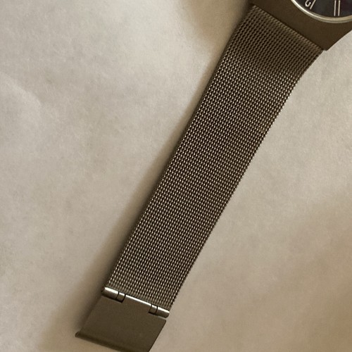 Orologio Vintage Skagen Titanio ~Cinturino in Maglia Inox Quadrante Blu 233XLTTN Raro CORSE - Foto 10 di 12