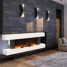 Fireplace & Surrounds Suite. Electric Media Wall Cabinet Standing Entertainment
