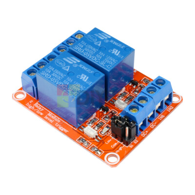 5V 2-CH Two Channel Relay Module w/ Optocoupler Support High & Low Level Trigger