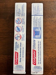Colgate Wave Zigzag (1) and Comfort Fit (1) Soft Toothbrushes New