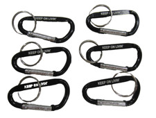 6 PACK 2 1/2 " 2.5'' HOOKS Aluminum Carabiner Clips color black