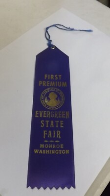 Poultry First Premium Ribbon Evergreen State Fair Monroe Washington 1974 Era
