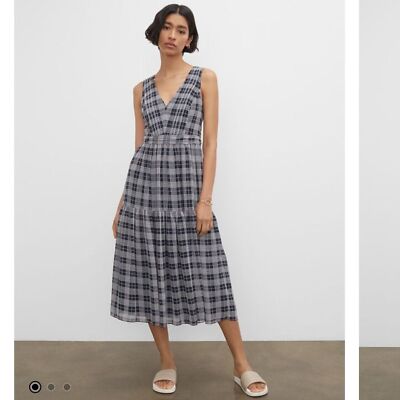NWT!! Club Monaco - Cross-Back Dress In Plaid Multi - Size 4 | eBay