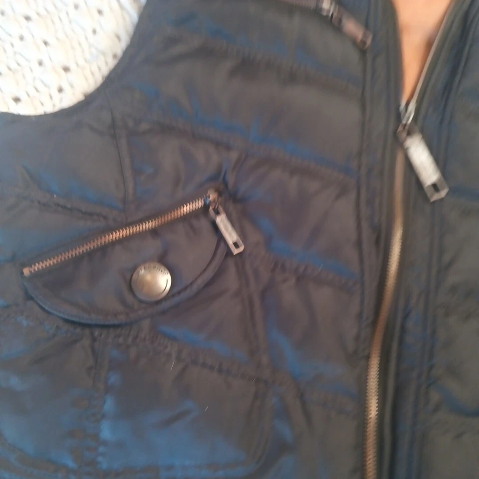 CHALECO PLUMAS ABAJO CAFETERÍA Piel sintética Cremallera Capucha Cremallera Bolsillos Otoño Invierno Y2K Foto 3 de 4