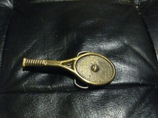 Vintage Tennis Solid Brass Belt Buckle