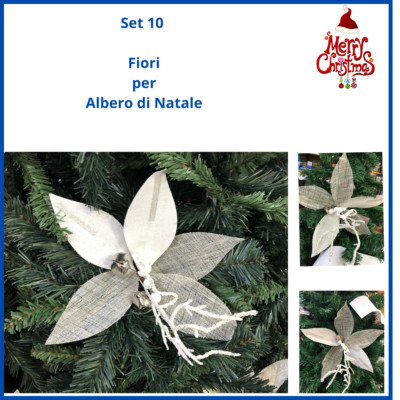 Weihnachtsblumen Christbaumschmuck Vintage Schmuck Set 10 Blume