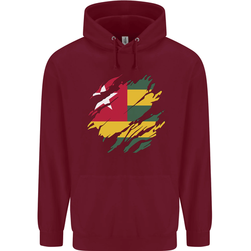 Torn Togo Flag Togolese Day Football Childrens Kids Hoodie - Picture 4 of 76