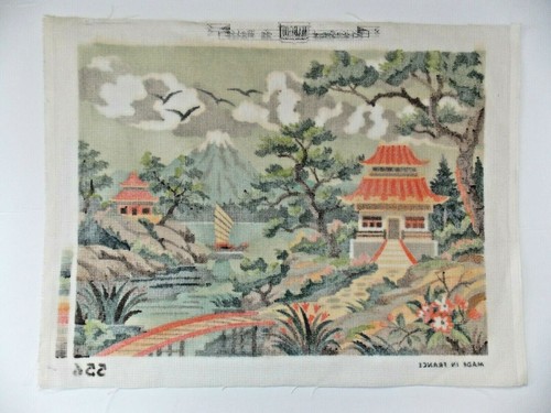 Creations de Paris Margot Japanese Mt. Fuji Needlepoint Canvas New Old Stock - Picture 4 of 7
