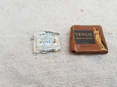 Feb 1965 Vintage Seltene Venus Kondom-Werbekarte Kartonbox CB411 Mehrfarbig