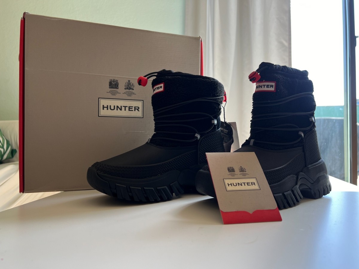 HUNTER★(w) Wanderer Shearling Insulated Boots★22-28cm Hunter Women's Wanderer Insulated Vegan Shearling Short Snow