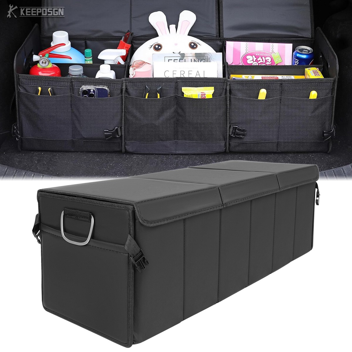 3-IN-1 Trunk Organizer Cargo Fold Up Box Caddy Bin For X1 X2 X3