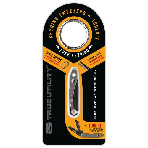 TRUE UTILITY Taschenmesser Tweezer Mini Multi Tool Klappmesser Schlüsselanhänger - Bild 8 von 8