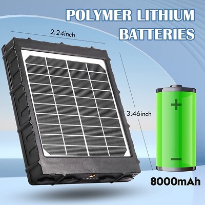 Maca Root Trail Camera Solar Panel,Solar Battery Charger Kit For