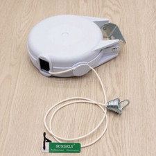 New 12M RETRACTABLE WASHING LINE PULL OUT EXTENDING INDOOR OUTDOOR CLOTHES -UK