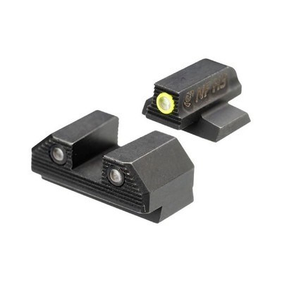 NIGHT FISION Optics Ready Yllw Front Ring Stealth Night Sight Set for Canik MC9