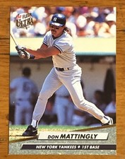 1992 Fleer Ultra Don Mattingly #105 New York Yankees Hall of Fame Baseball Card