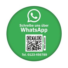 Social media stickers with QR code, personalized for businesses - Whatsapp 07