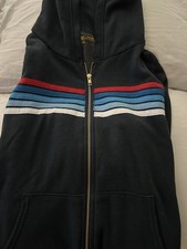 aviator nation zip up hoodie Med Charcoal Grey